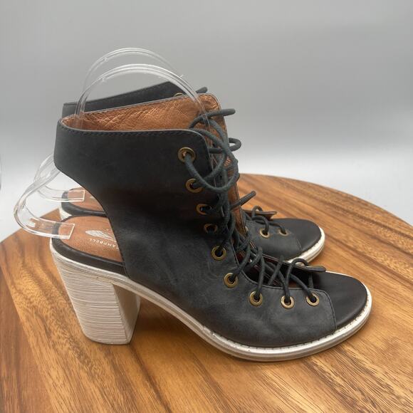 Jeffrey Campbell for Free People Sandals Womens 7.5 Black Leather Casual Club - Picture 1 of 8